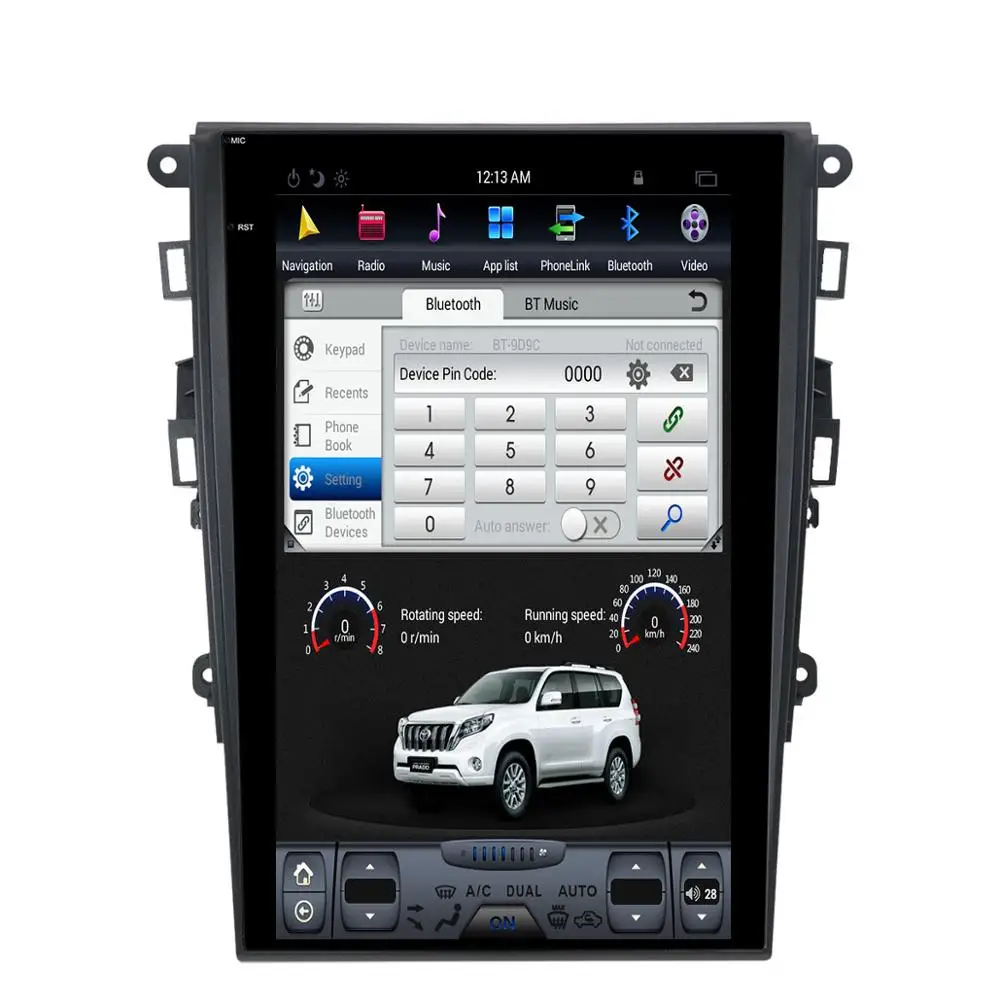 12 1 &quotTesla style pure Android 8 автомобильный без DVD плеера GPS навигация для Ford Mondeo Fusion MK5 2013 +