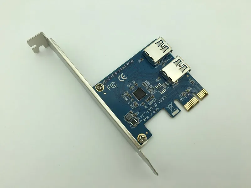 PCI E Express 1x до 16x слоты переходная карта 1 2 двухпортовый USB 3 0 удлинитель