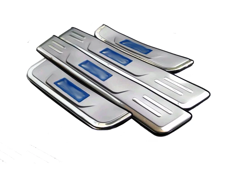 4 шт. двери из нержавеющей стали пластина защитная накладка Kick порога защита для