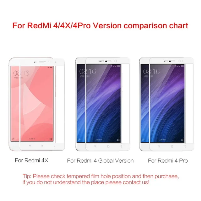 RONICAN закаленное стекло на Xiaomi RedMi 4X защита Xiaomi RedMi 4 профессиональная защитная пленка Xiomi RedMi 4 стеклянная Защитная крышка - Цвет: White