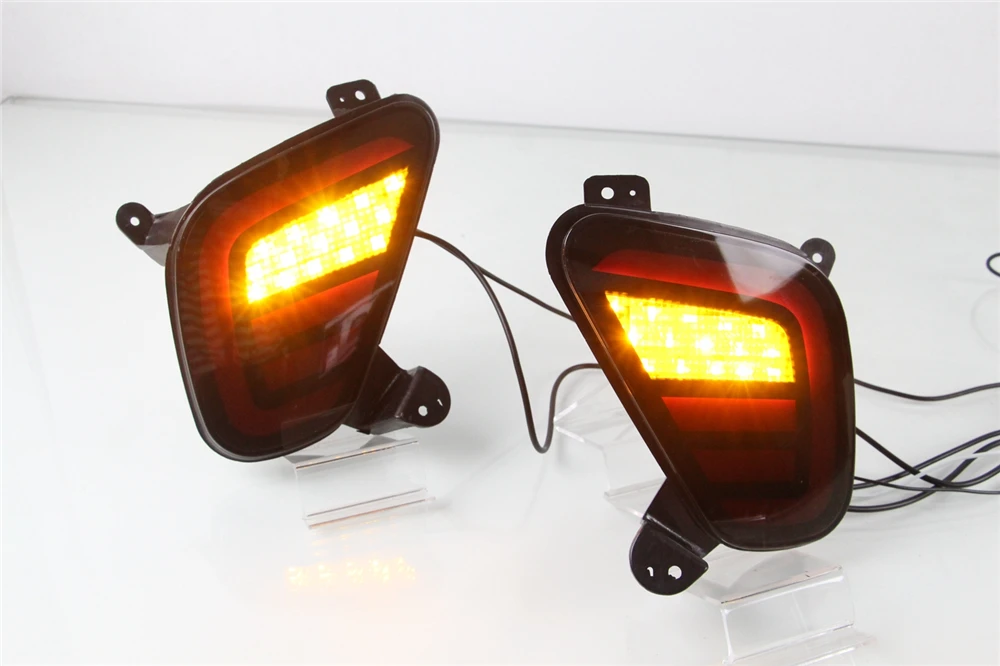2pcs For Mitsubishi Eclipse Cross 2018 2019 Multi-functions LED Rear Bumper Reflector Lamp Brake + Turn Signal Reverse Light | Автомобили