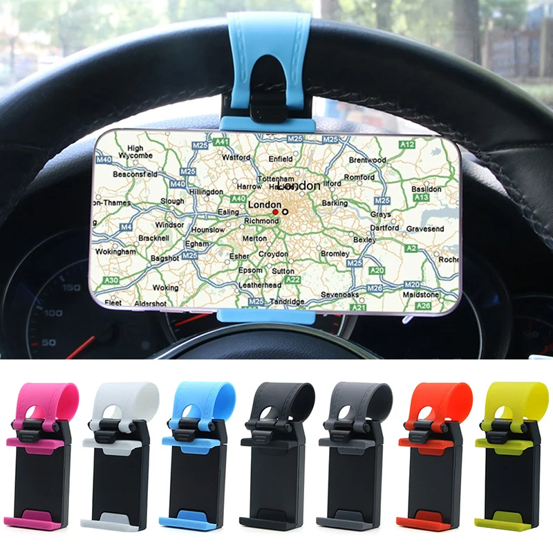 Универсальный автомобильный держатель для крепления на рулевое колесо