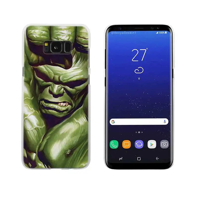 11 Прозрачный жесткий чехол Sheli The Incredible Hulk Note 10 9 pro для samsung Galaxy S4 S5 S6 S7 S8 S9 Plus Edge Mini s10 lite - Цвет: 11