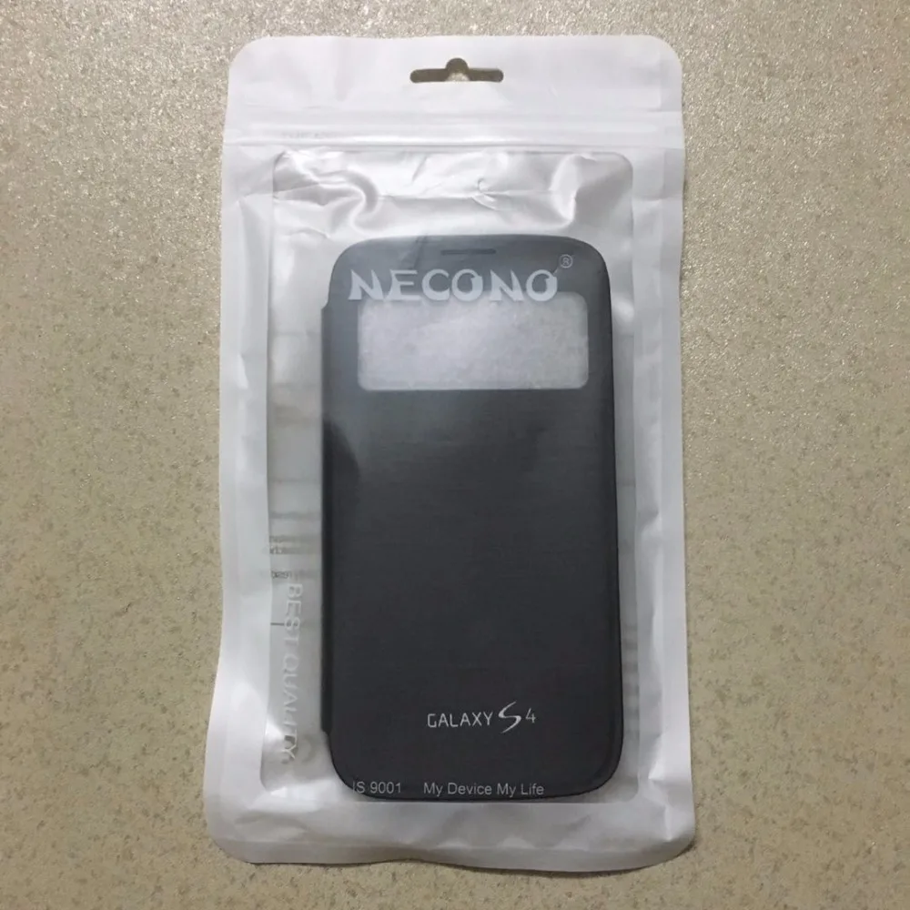 Чехол NECONO для samsung galaxy s4, чехол из искусственной кожи с простым окном и функцией сна и пробуждения, умный флип-чехол для galaxy s4