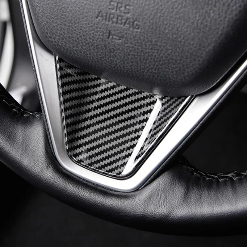 

3pcs/Set Steering Wheel Button Frame Cover Brand New And High Quality Carbon Fiber Interior Frame Cover For Toyota Camry 2018