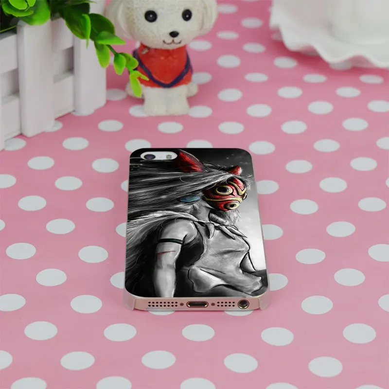 B2489 Миядзаки Является Мононоке Прозрачный Жесткий Тонкий Case Cover Для Apple iPhone 4 4S 5 5S SE