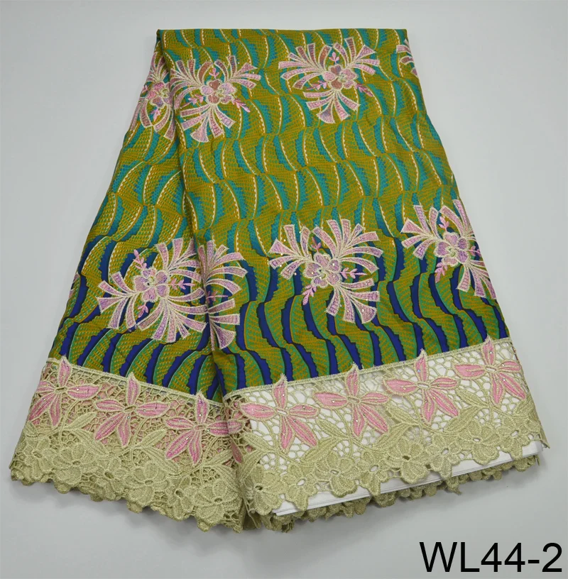 WL44 Five Floral Design Pink Nigeria Royal Blue Peacock Green High Quality Chemical Beaded ghana ankara African waxed cord | Дом и сад