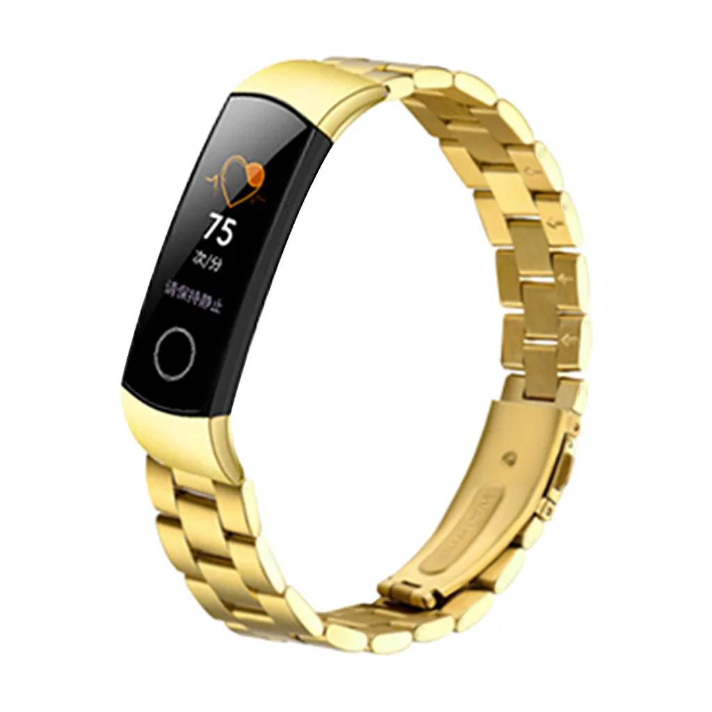 Умные часы Smartband mi band Сменные однотонные часы из нержавеющей стали ремешок на запястье для huawei Honor 4 для Fitbit Браслет