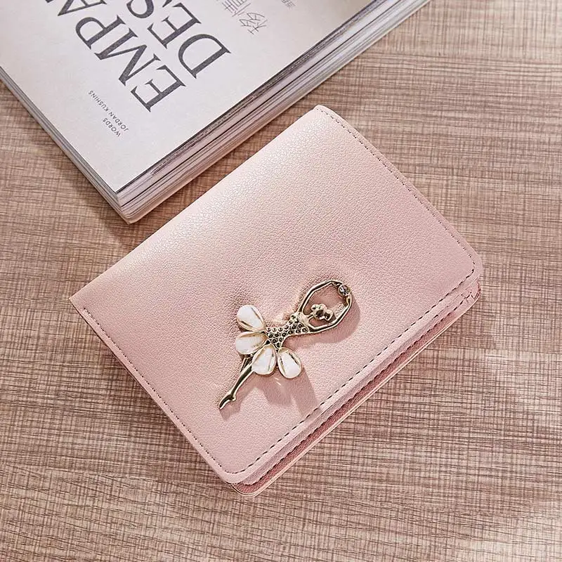 Простой Модный женский короткий кошелек однотонный клатч из искусственной кожи