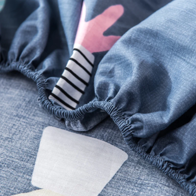 Комплект простыней с розовым принтом 3 шт. наволочки постельного белья простыня