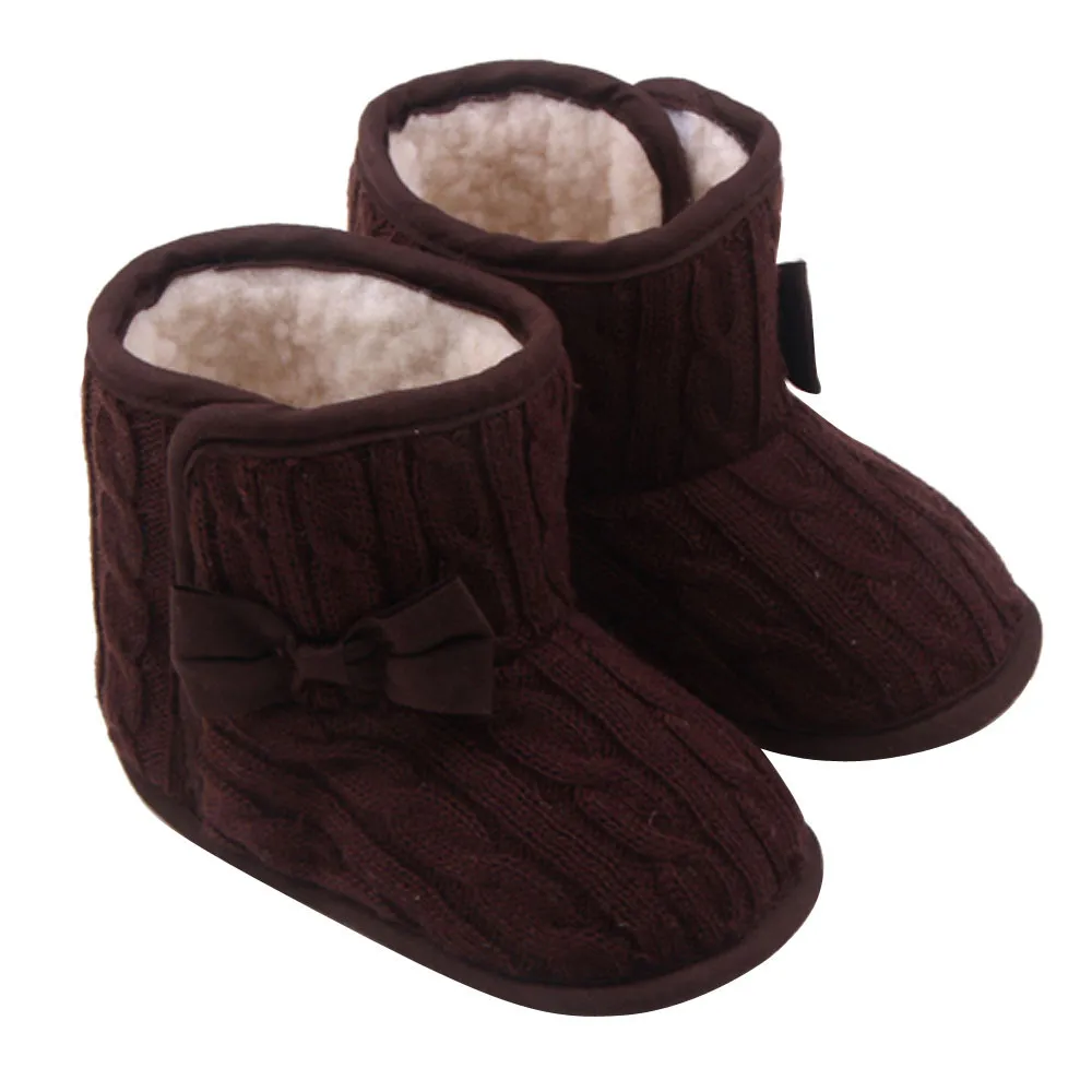Дети wintershoes для девочек зимние детские ботинки бантом мягкая подошва теплые зимние сапоги botas para neve feminina