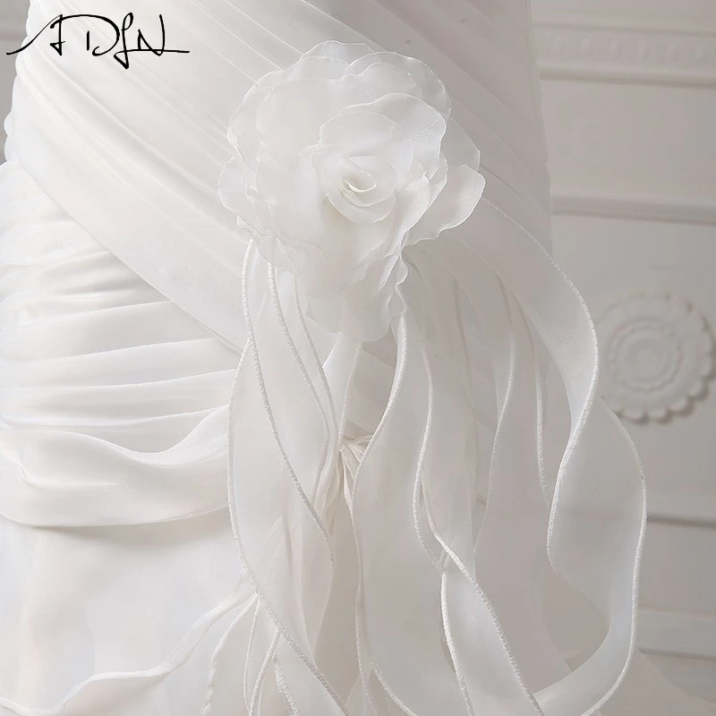 Женское свадебное платье ADLN с юбкой в несколько рядов со шлейфом на одно плечо из