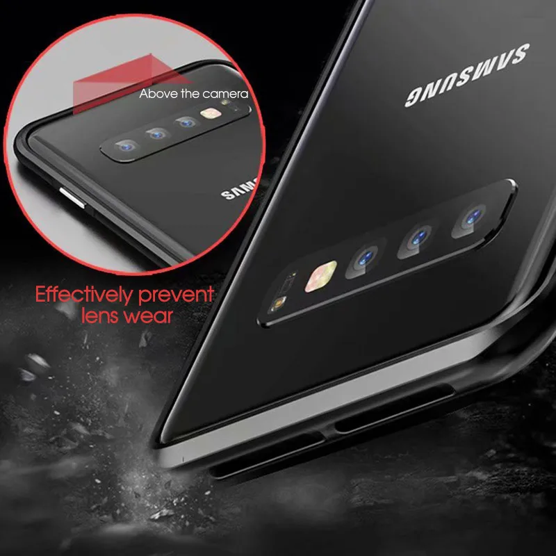 Магнитный флип чехол для телефона Samsung Galaxy S10 Plus S9 S8 Note 9 8 прозрачный чехол|Бамперы|