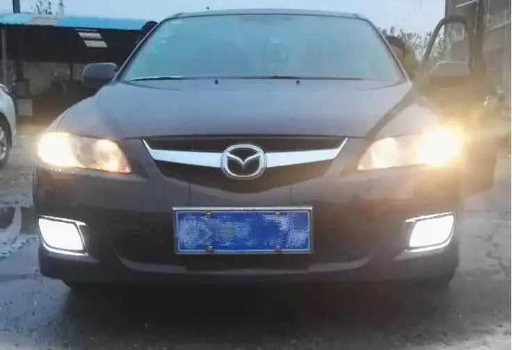 Автомобильный бампер, лампа для Mazda 6, мазда 6, противотуманный светильник, 2006, 2007, 2008, 2009, 2010, автомобильные аксессуары, светодиодный DRL Дневной ходовой светильник, Дневной светильник