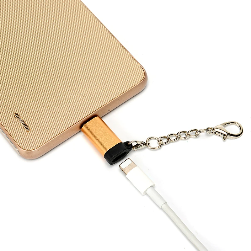 Кабель адаптер Micro USB переходник с папа на iPhone женский для передачи данных OTG