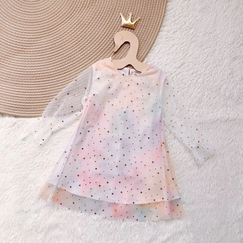

1yard/lot Width 1.6m Colorful Star&love Heart Mesh Fabric Gauze Tulle Rainbow Tissue Kids Dress Fabric DIY Sewing Craft Supplies