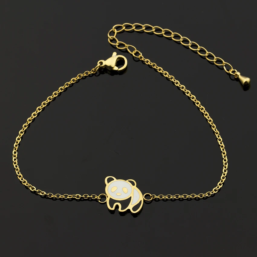 Женский браслет в этническом стиле из нержавеющей стали|pulseras mujer|panda braceletbest gift |