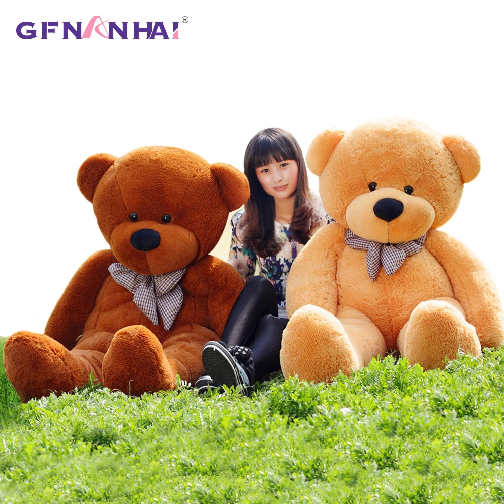 

140CM to 200CM cheap giant unstuffed empty teddy bear bearskin coat soft big skin shell Semi-finished plush toys soft kid doll