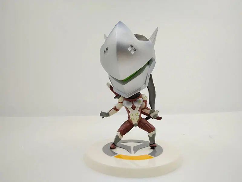 Фигурка персонажа Genji OW 10 см модель из ПВХ кукла для просмотра часов Коллекция игр