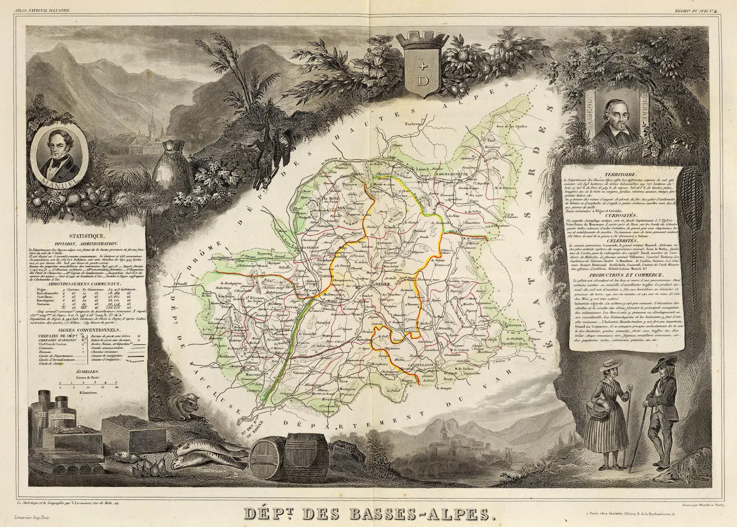 Винтажный постер с картами мира в английском и стиле (1790) Классические холщовые