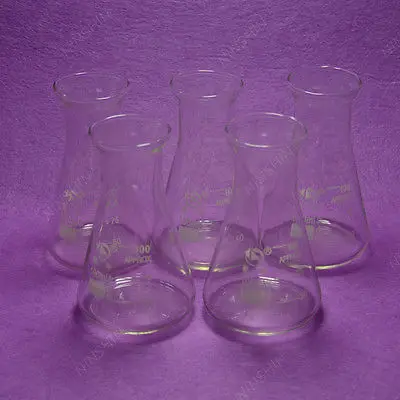 100 мл коническая фляга Erlenmeyer с широким ртом 5 шт./лот лабораторная посуда|flask