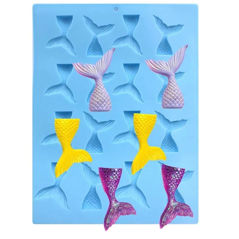 Силиконовая форма для торта Русалочки 3D помадка конфета шоколада Fimo глина