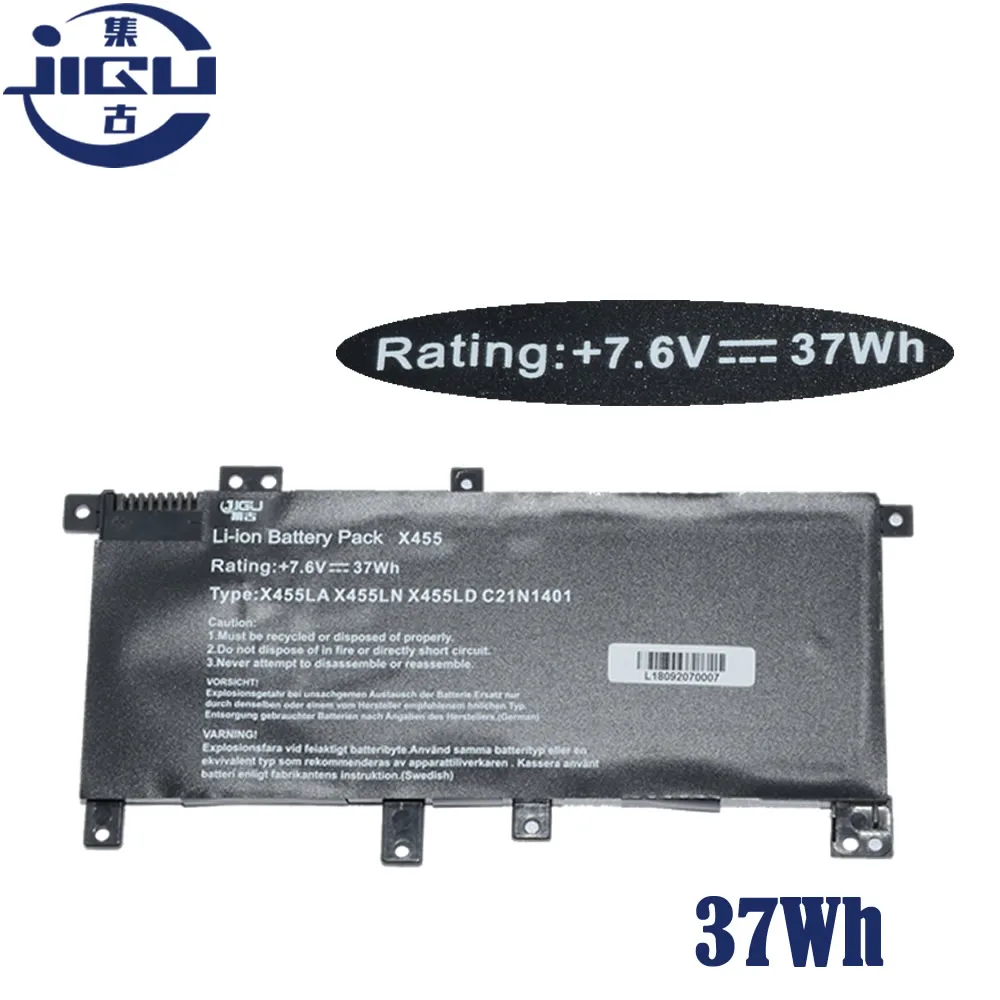 JIGU Черный Сменный аккумулятор C21IN401 C21INI401 C21N1401 для Asus A455L K455LD NOTEBOOK X455 X455LA X455LD X455DG