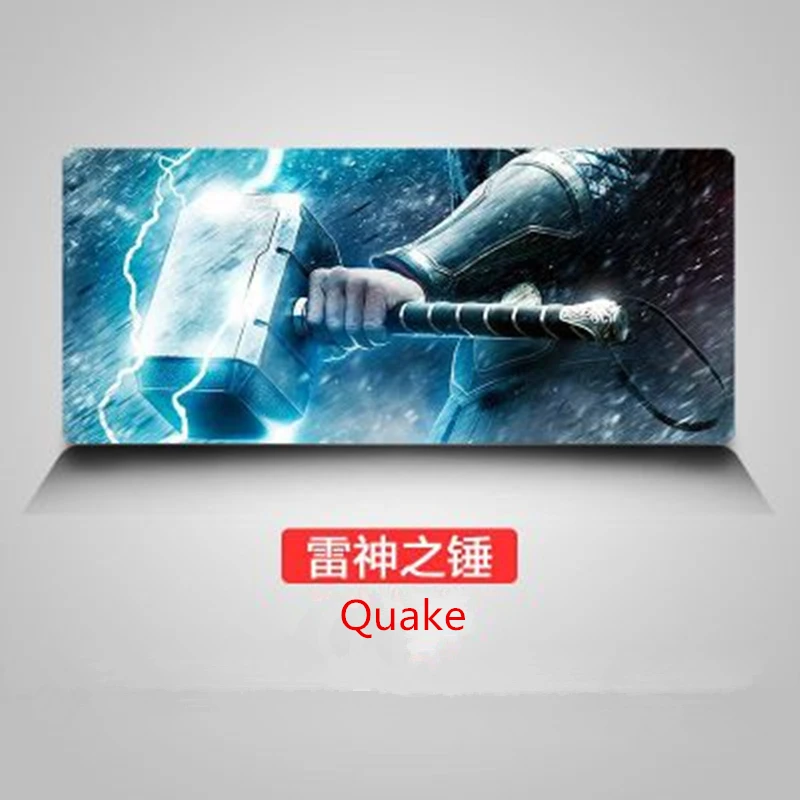 Quake Mause Pad большой запирающийся край игровой коврик для мыши Marvel Капитан Америка Человек-паук Железный человек Мстители доктор одиночный Противоскользящий - Цвет: Quake