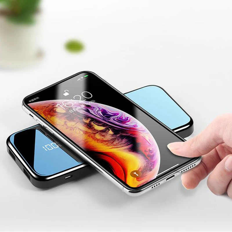 2019 продажа быстрой беспроводной внешний аккумулятор с двойным USB зеркальным