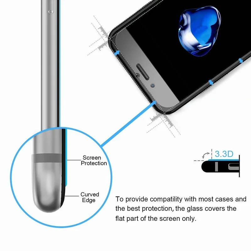 Ascromy 2 шт для iPhone 8 7 6s 6 S Plus защита экрана с установочными инструментами закаленное