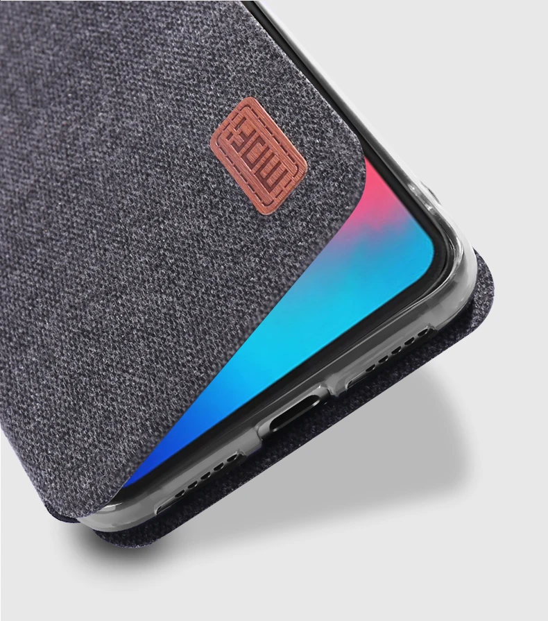 Чехол для Oneplus 6 t, MOFI one plus 6 t, тканевый флип-чехол OP6T, Силиконовый ТПУ, полный защитный чехол, 1+ 6 t, деловой матовый флип-чехол