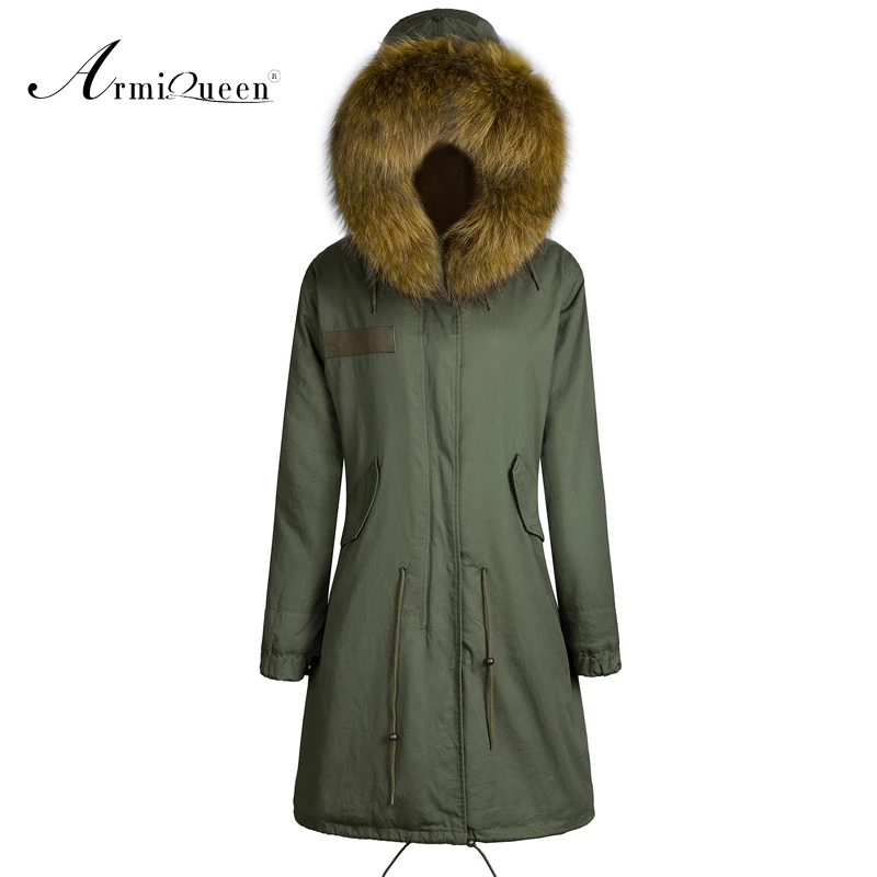 Мужское длинное пальто с искусственным кроличьим мехом Толстая куртка капюшоном