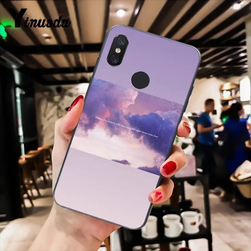 Yinuoda сладкий небо розовый великое искусство узор печати эстетическое PhoneCase для XiaomiMi6 Mix2 Mix2S Note3 8 lite Redmi5 note5 Note4 4X