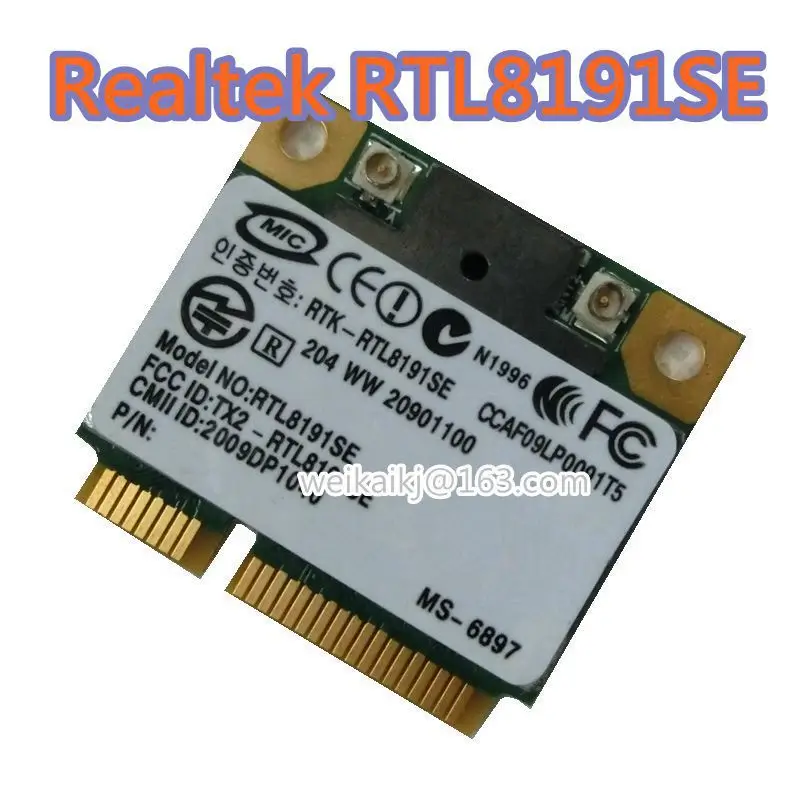 Realtek Rtl8191se Hlaf Mini Pci-e Беспроводная Wlan-карта 802.11b/G/N 2,4 ГГц 150 Мбит/с