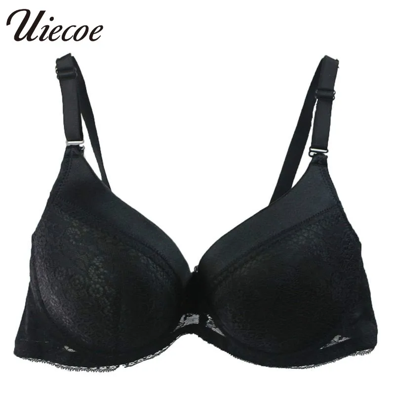 UIECOE для женщин кружево бюстгальтер хлопок Цветочный Bralette белье Женский Push Up