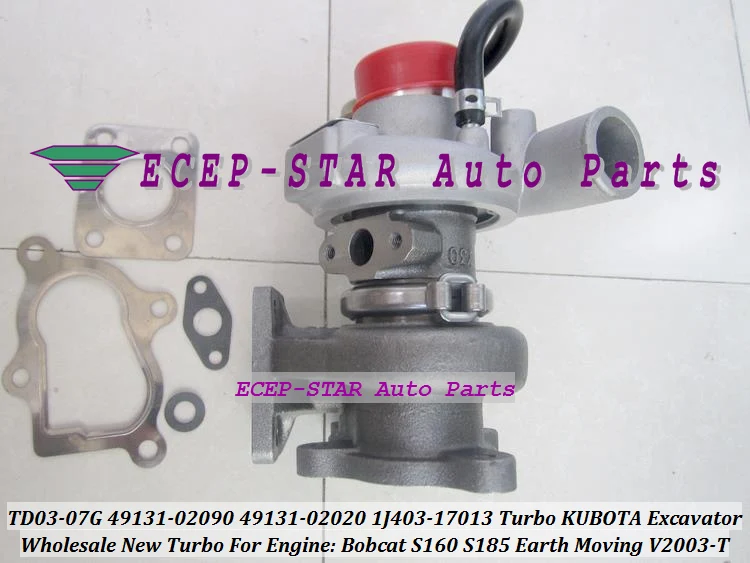 TD03 07G 49131 02090 02020 1J403 17013 Турбокомпрессор для экскаватора KUBOTA Bobcat S160 S185|turbocharger