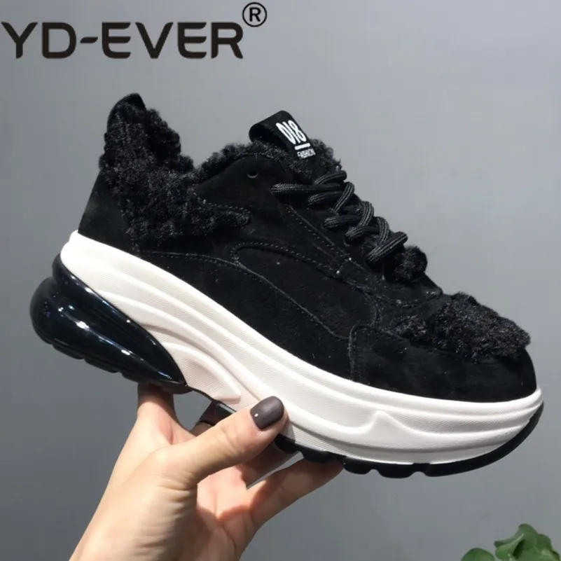 YD-EVER Повседневная обувь женские модные брендовые кроссовки на платформе женская