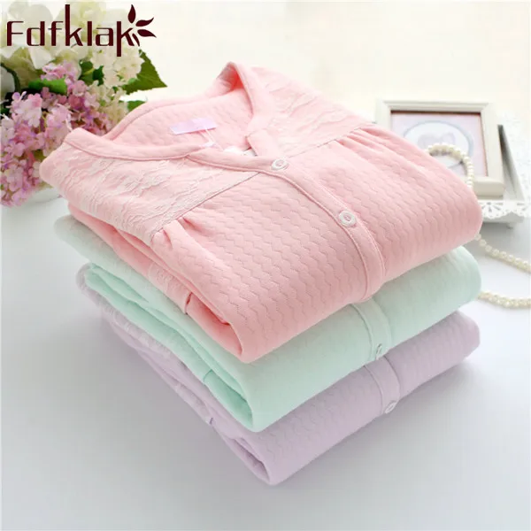 Женские пижамы хлопковые с длинным рукавом новинка Осень-зима пижамный комплект