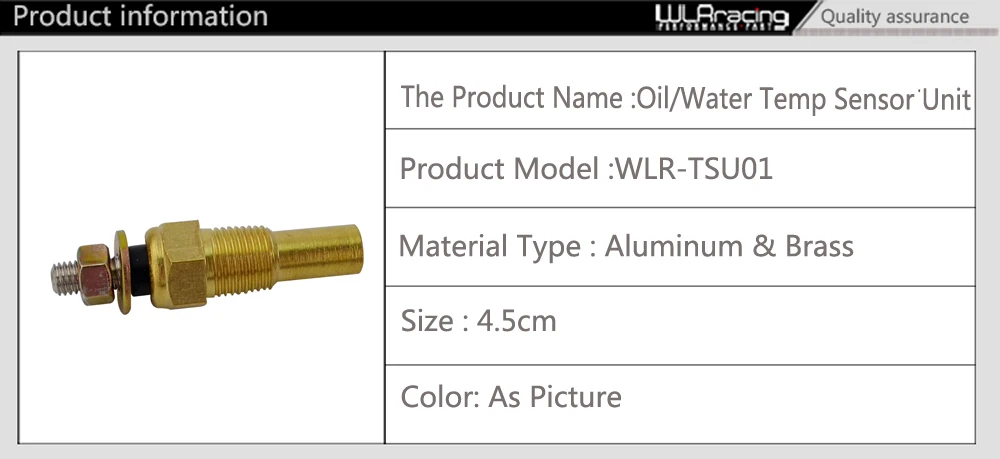 WLR-12 В 1/8 NPT гоночный автомобиль датчик температуры масла Датчик температуры воды датчик температуры воды Калибр датчик WLR-TSU01