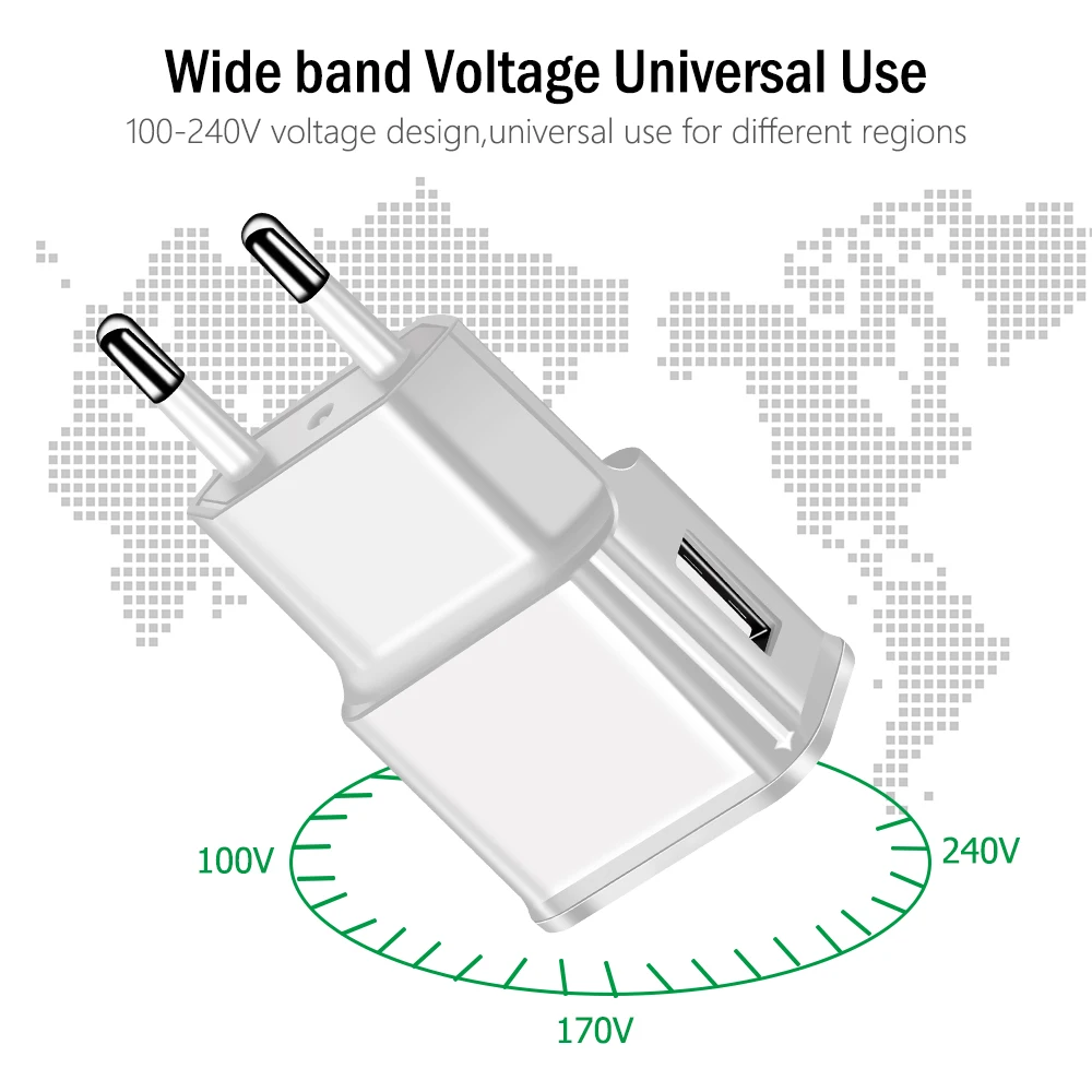 Универсальное зарядное устройство Micro usb Type c для путешествий адаптер зарядного