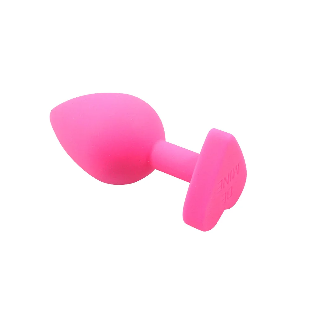 Dia 35mm medium size heart shape pink silicone anal beads butt plug Prostate Massager dildo erotic sex toys for men women | Красота и
