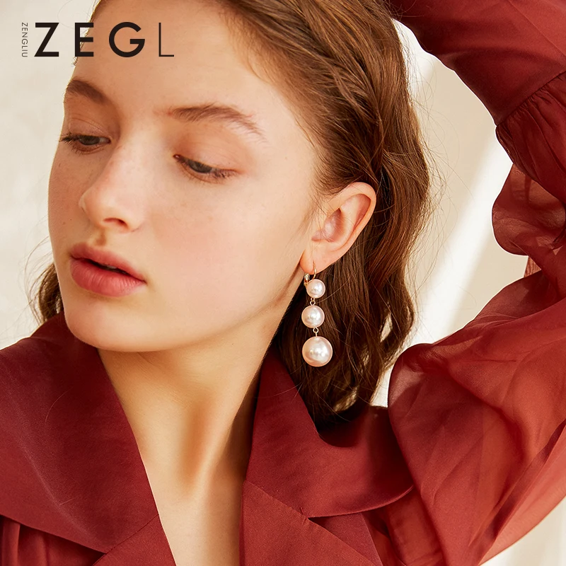 Женские серебряные серьги ZEGL925 красные для женщин украшения нового года|Серьги| |