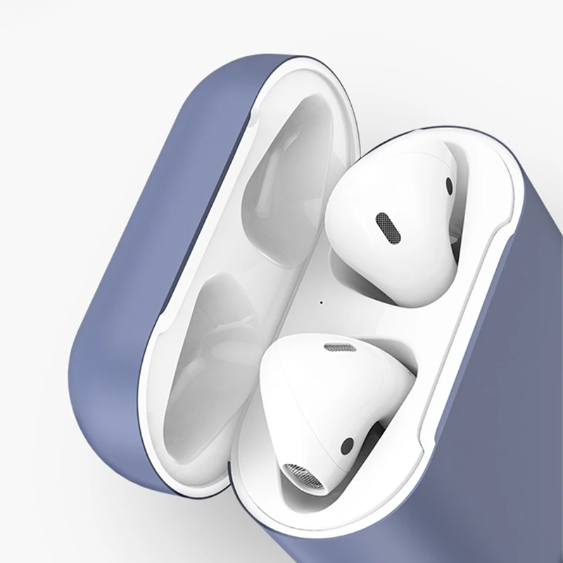 Оригинальный беспроводной Bluetooth чехол для наушников Airpods 2 силиконовый мягкий