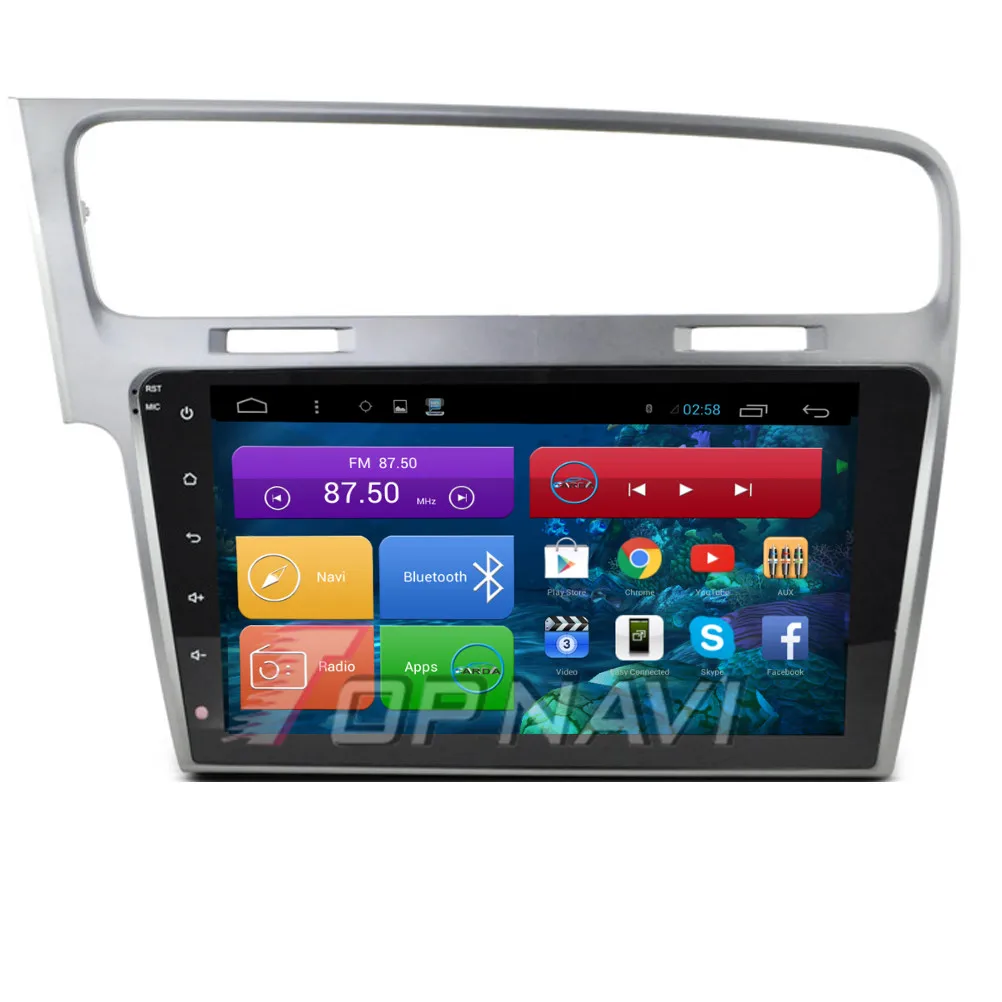 Topnavi четырехъядерный Android 6 0 Автомобильный GPS навигатор для VW Golf 7 Авторадио