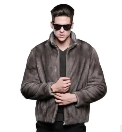 as the picture S/6xl мужские короткие тонкие куртки из искусственного меха зимние теплые большие размеры модные искусственные меховые пальто из искусственного меха норки пальто k912 - Цвет: as the picture