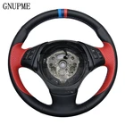 GNUPME качество DIY ручной работы черного цвета из искусственной кожи чехол рулевого колеса автомобиля для BMW E90 E46 E39 330i 540i 525i 530i E53