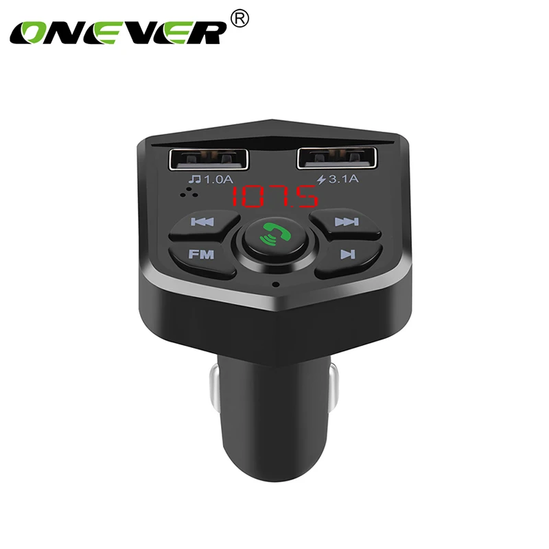 5V 3.1A Onever 5 V/3.1A Bluetooth 5,0 FM передатчик автомобильный комплект громкой связи беспроводной Quick Charge Dual USB зарядное устройство MP3 плеер - Название цвета: 5V 3.1A