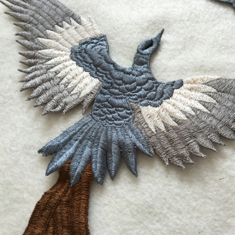 Handmade DIY Phoenix Bird Embroidery Combination Cloth Patch Decals Decorative For Dress Clothes Garment Accessories | Дом и сад