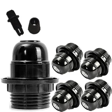 IWHD DIY черный Douille E26 E27 патрон для патрона 110-220 в фитинг E27 патрон для патрона, пластиковый светильник