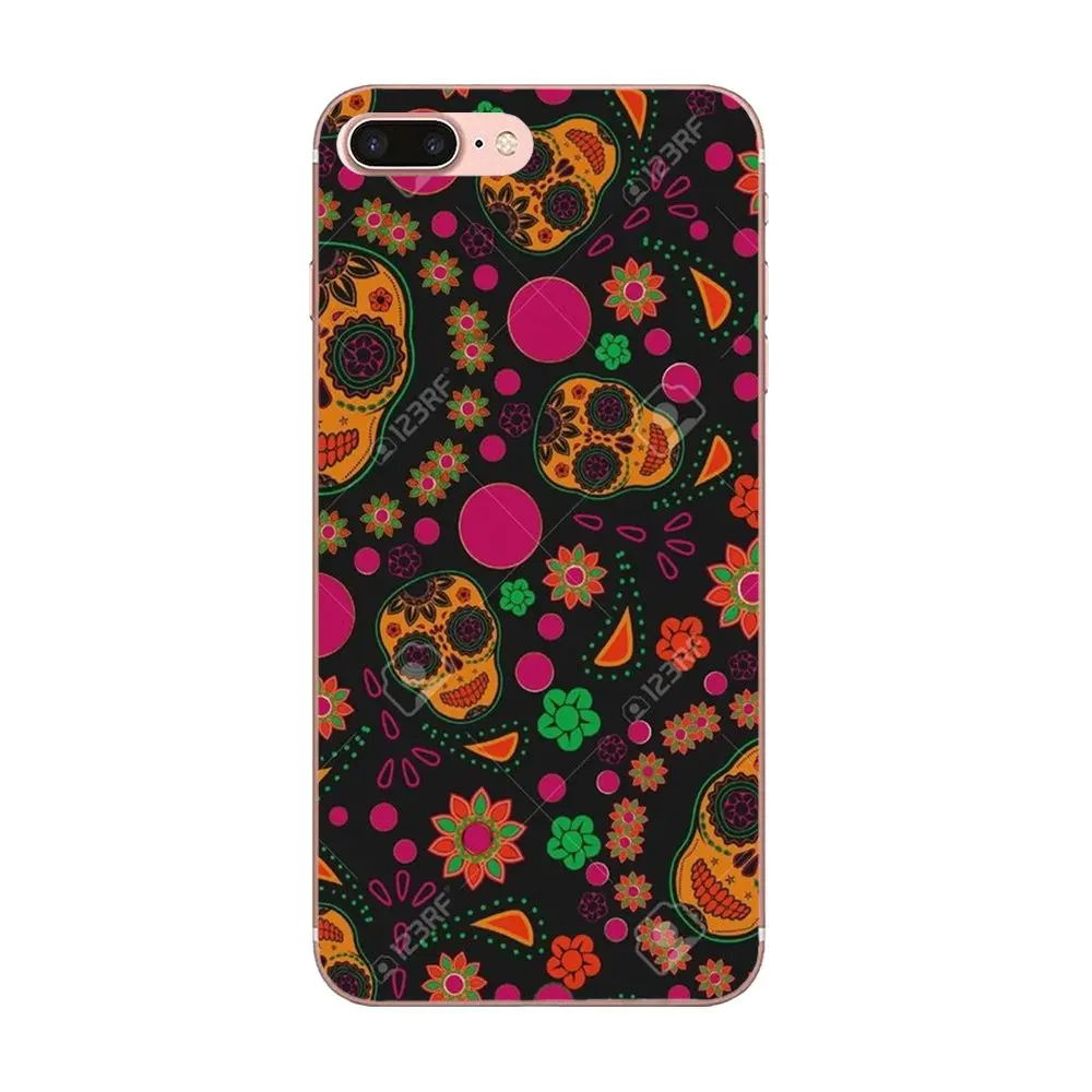Floral Sugar Skull For Galaxy Grand Alpha G850 Core2 Prime S2 I9082 A3 A5 A7 On5 On7 2015 2016 2017 TPU Fashion Phone Case | Мобильные